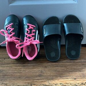 adidas Kids Shoes Black and Pink